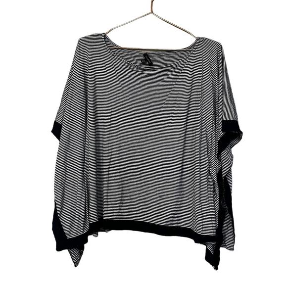 Talbots navy and White poncho Top size small medium - Picture 1 of 5